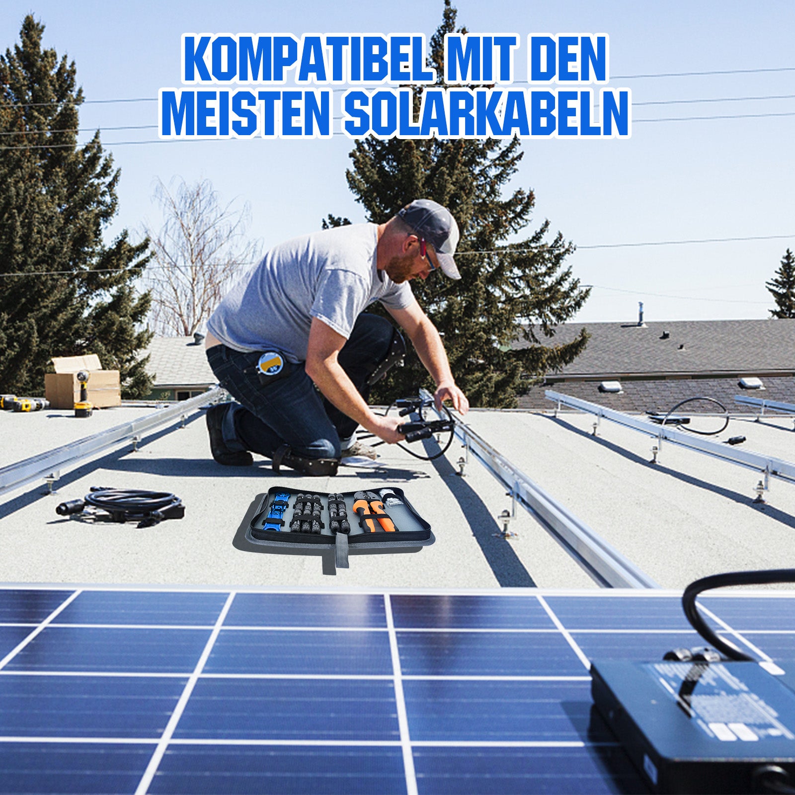 Kit de herramientas para engarzar paneles solares - Regulador de Carga - eco - worthy - es