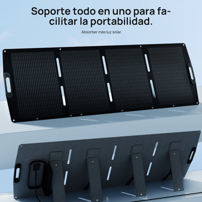 200W 12V Maleta de panel solar plegable - 100W - 170W Paneles solares - eco - worthy - es