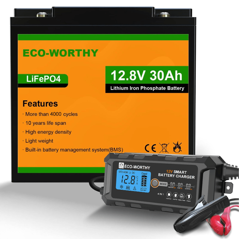 Batería Litio LiFePO4 12V 30Ah - Batería Litio LiFePO4 12V - eco-worthy-es