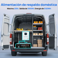 Sistema de respaldo doméstico ECO-WORTHY de 5,12 kWh con LiFePO4 de 48V 100Ah e inversor híbrido de 48V 3000W