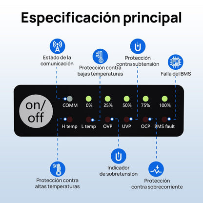 Batería Litio LiFePO4 12V 100Ah Con Bluetooth - Batería Litio LiFePO4 12V - eco - worthy - es