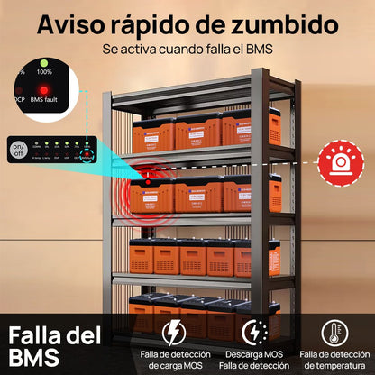 Batería Litio LiFePO4 12V 100Ah Con Bluetooth - Batería Litio LiFePO4 12V - eco - worthy - es