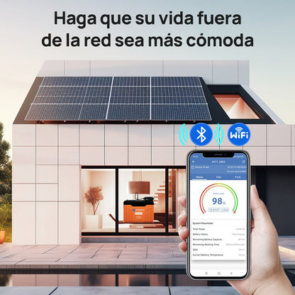 Batería Litio LiFePO4 12V 100Ah Con Bluetooth - Batería Litio LiFePO4 12V - eco - worthy - es