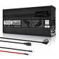 Cargador de batería LiFePO4 de 14,6V y 25A con inversor de 600 W de 12V a 230V para batería