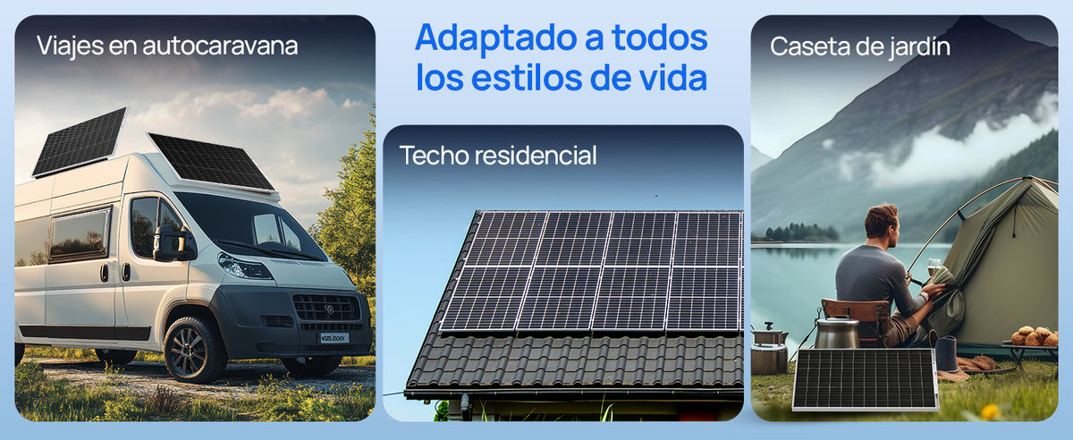 ECO-WORTHY Bifacial 195W 12V Panel Solar Monocristalino 
