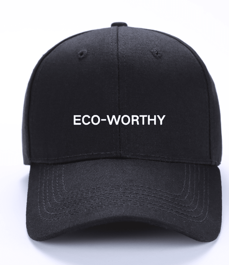 ECO‑WORTHY Gorra de béisbol negra con logotipo de marca - eco-worthy-es