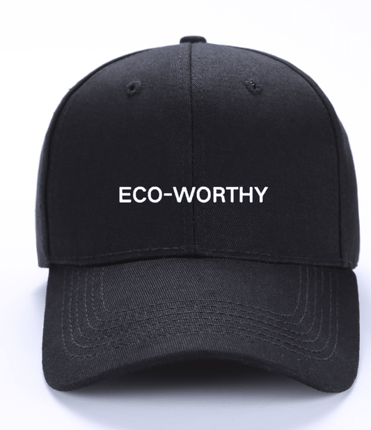 ECO‑WORTHY Gorra de béisbol negra con logotipo de marca - eco-worthy-es