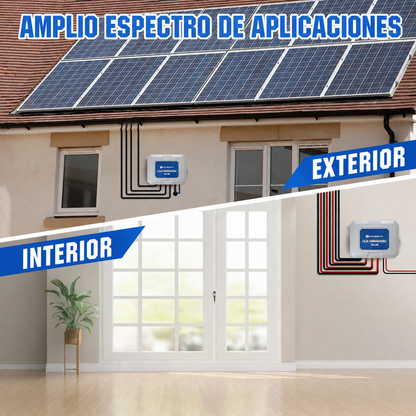 ECO‑WORTHY Caja Combinadora Fotovoltaica 15A IP65 con Protección contra Sobretensiones 12‑48V