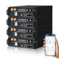 Batería para rack de servidor ECO-WORTHY de 48V(51,2V) 100 Ah LiFePO4, tamaño 3U, con Bluetooth y wifi- Versión 3