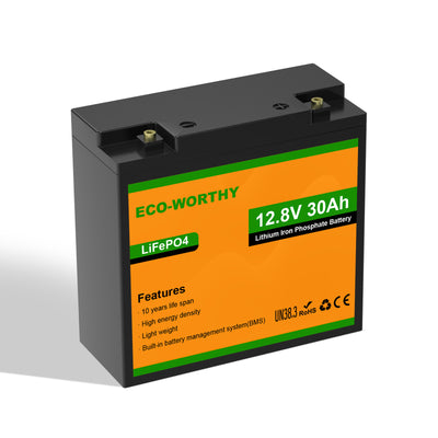 Batería Litio LiFePO4 12V 30Ah - Batería Litio LiFePO4 12V - eco - worthy - es