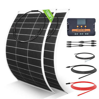 130W 12V Panel Solar Mono Flexible - 100W - 170W Paneles solares - eco - worthy - es