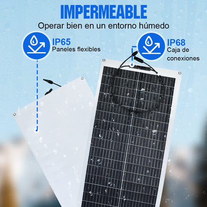 100W 12V Panel Solar Mono Flexible - 100W - 170W Paneles solares - eco - worthy - es