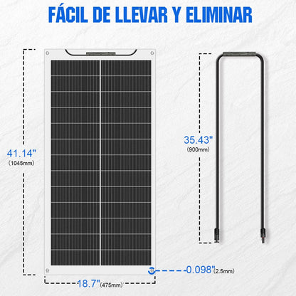 100W 12V Panel Solar Mono Flexible - 100W - 170W Paneles solares - eco - worthy - es