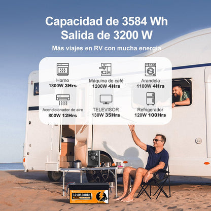 Batería Litio LiFePO4 12V 280Ah Con Bluetooth - Batería Litio LiFePO4 12V - eco - worthy - es