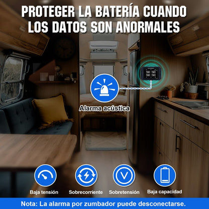 Monitor de batería con 3.5" pantalla táctil de 300A con sensor Hall para baterías AGM y de litio (LiFePO4) - Monitor de batería - eco - worthy - es