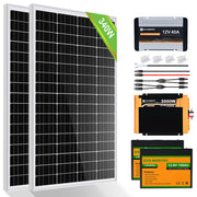 Kit Solar Aislada 340W 12V con 40A DC a DC Charger MPPT Batería Cargador