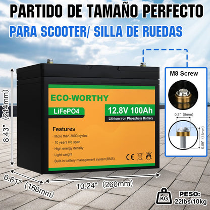 Kit Solar Aislada 340W 12V con 40A DC a DC Charger MPPT Batería Cargador - 100W - 1000W Kit Solar Aislada - eco - worthy - es
