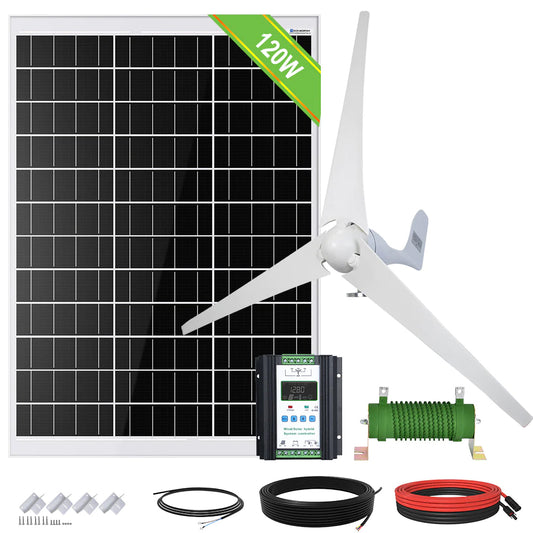  ECO-WORTHY Kit completo de energía solar de 4.8 KWH 1200 W 24 V  con batería de litio e inversor para el hogar: 6 piezas de panel solar de  195 W +