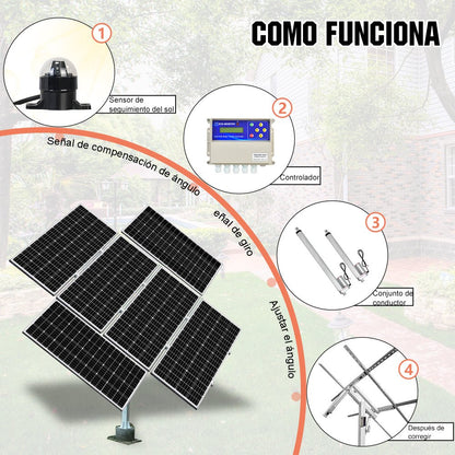 Sistema de seguimiento solar de doble eje con seguidor solar - eco - worthy - es
