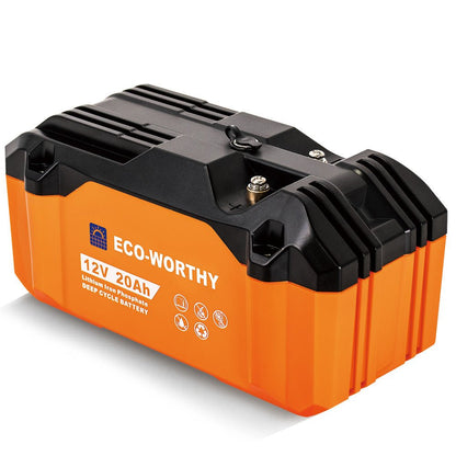 Batería portátil Litio LiFePO4 12V 20Ah - Batería Litio LiFePO4 12V - eco - worthy - es