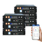 Batería para rack de servidor ECO-WORTHY de 48V(51,2V) 100 Ah LiFePO4, tamaño 3U, con Bluetooth y wifi- Versión 3