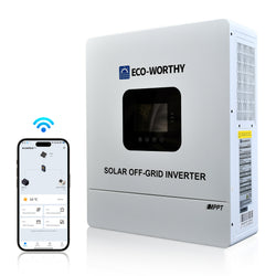 Inversor Híbrido Solar Todo‑en‑Uno 5000W 48V Onda Senoidal Pura MPPT 99,9% compatible baterías plomo‑ácido y litio ampliable hasta 6 unidades en paralelo sistema fuera de red