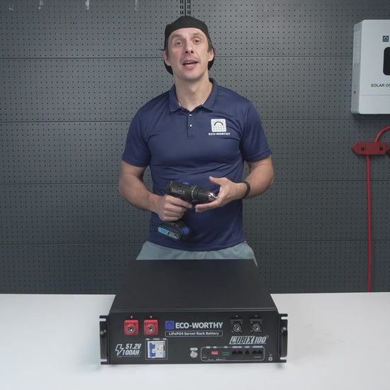 Batería para rack de servidor ECO-WORTHY Cubix de 48V(51,2V) 100Ah LiFePO4