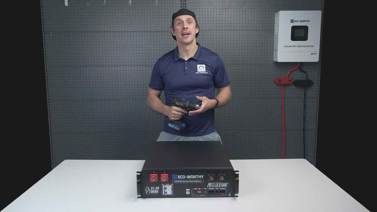Batería para rack de servidor ECO-WORTHY Cubix de 48V(51,2V) 100Ah LiFePO4