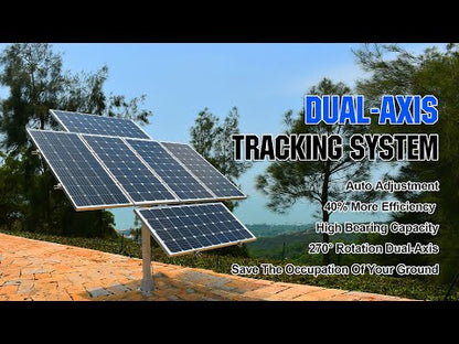 Sistema de seguimiento solar de doble eje con seguidor solar
