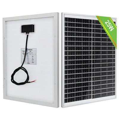 25W 12V Kit de cargador de goteo de panel solar monocristalino - 5W - 25W Paneles solares - eco - worthy - es