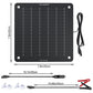 5W 10W Cargador solar portátil para baterías de 12V en automóvil y barco | ECO-WORTHY
