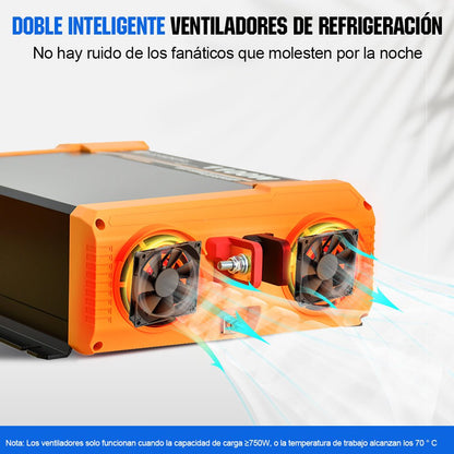 Inversor de Onda Sinusoidal Pura de 1100W de 12V a 230V para Kits Solares Aislada - Inversores Solares - eco - worthy - es