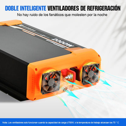 Inversor de Onda Sinusoidal Pura de 2000W de 12V a 230V para Kits Solares Aislada - Inversores Solares - eco - worthy - es
