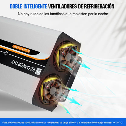 Inversor de Onda Sinusoidal Pura de 3000W de 24V a 230V para Kits Solares Aislada - Inversores Solares - eco - worthy - es