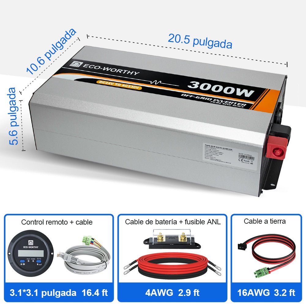 Inversor De Corriente De Onda Sinusoidal Pura 3000W 4000W 5000W 6000W