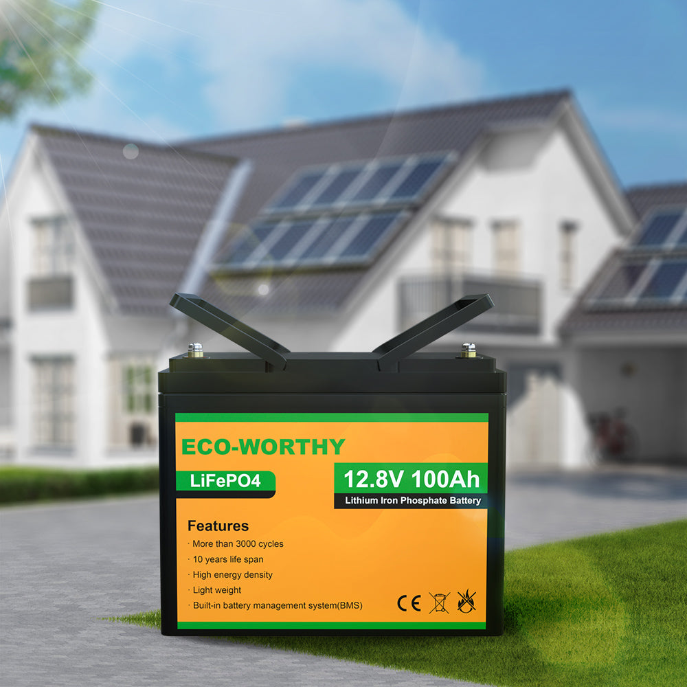 ECO-WORTHY LiFePO4 Caja de metal Batería de fosfato de hierro y litio  Manual del usuario