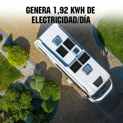 Kit Solar Aislada 480W 12V (4x120W) con Inversor 1.1kW+Batería de Litio 1.2kWh - 100W - 1000W Kit Solar Aislada - eco - worthy - es