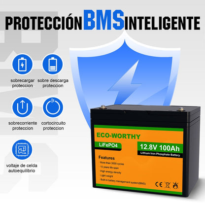 Kit Solar Para Embarcaciones Y Barcos 130W 260W 390W 520W 12V con Batería de Litio - 100W - 1000W Kit Solar Aislada - eco - worthy - es