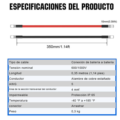 Cable de interconexión de batería - Cableado - eco - worthy - es