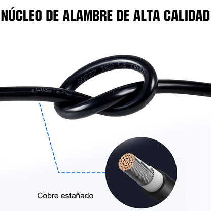 Cable de la bandeja de la batería al controlador con anillos de batería - Cableado - eco - worthy - es
