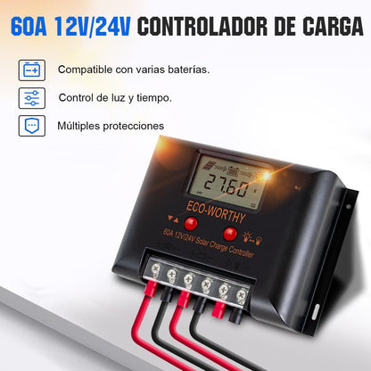 Kit Solar Para Embarcaciones Y Barcos 130W 260W 390W 520W 12V con Batería de Litio - 100W - 1000W Kit Solar Aislada - eco - worthy - es