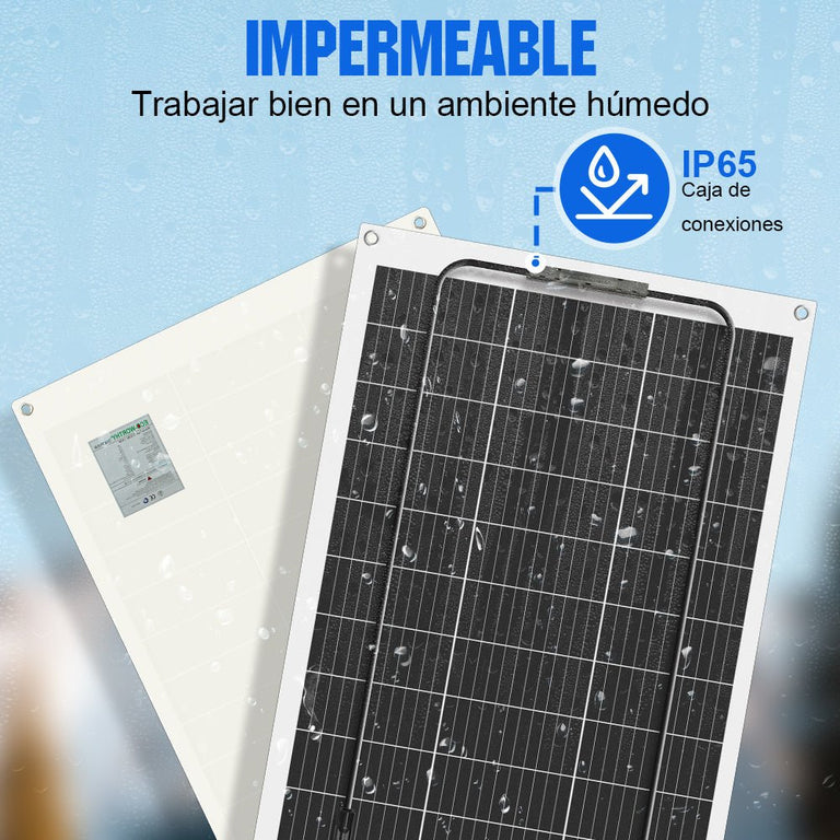 130W 12V Panel Solar Mono Flexible - 100W - 170W Paneles solares - eco - worthy - es
