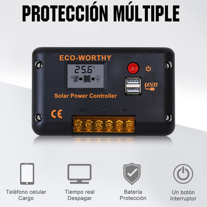 Kit Solar Para Embarcaciones Y Barcos 130W 260W 390W 520W 12V con Placas Flexibles - 100W - 1000W Kit Solar Aislada - eco - worthy - es