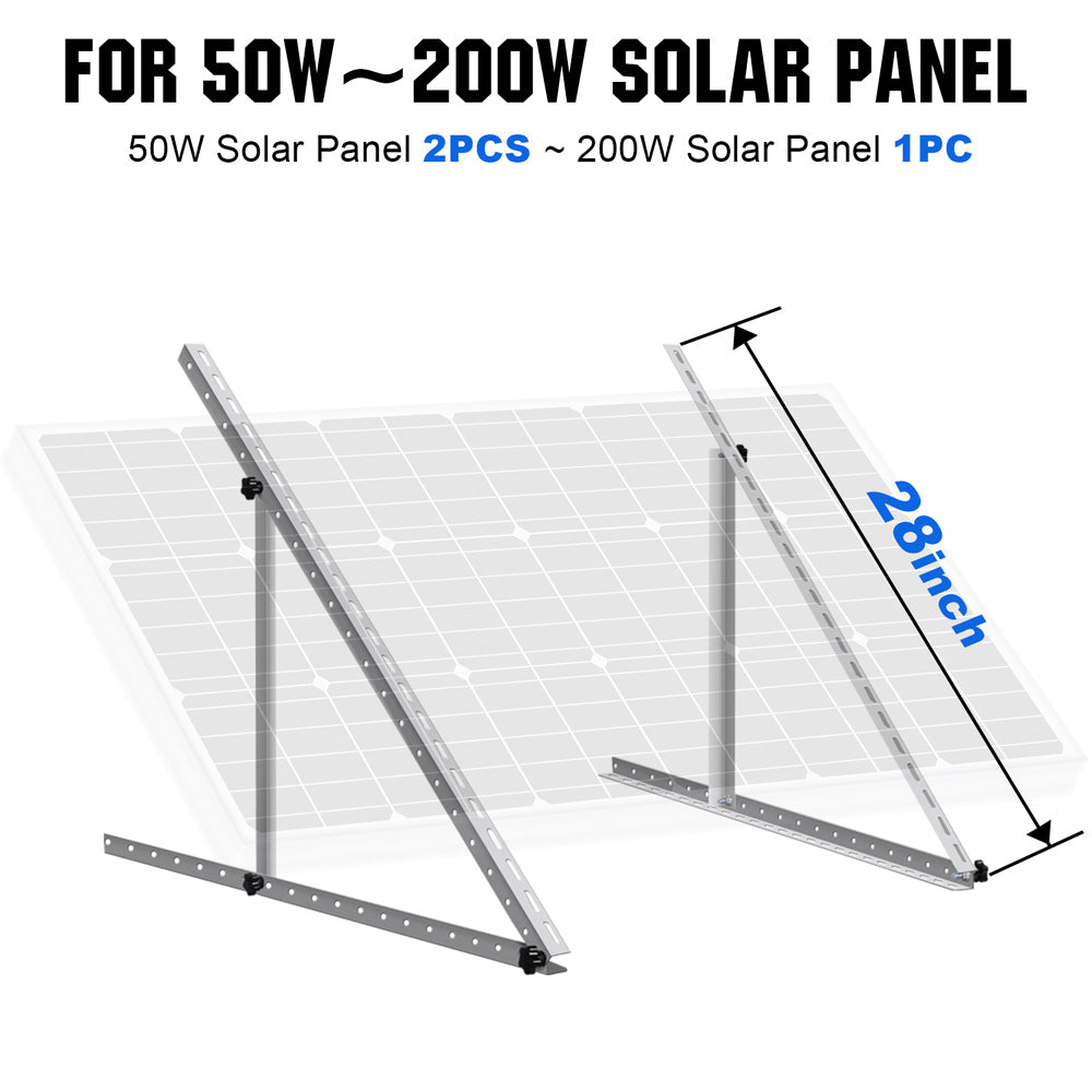 Soportes de montaje de inclinación ajustable para panel solar de 28 "y 41" de longitud
