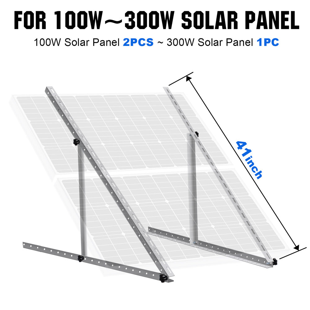 Soportes de montaje de inclinación ajustable para panel solar de 28 "y 41" de longitud