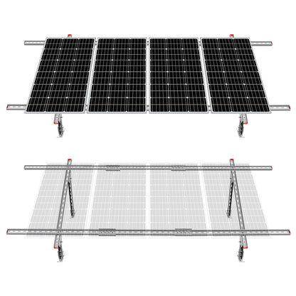 Soportes de montaje de panel solar de varias piezas ajustables para 1 - 4 piezas de paneles solares - Soportes de montaje - eco - worthy - es