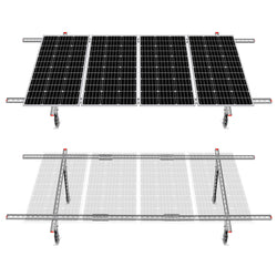Soportes de montaje de panel solar de varias piezas ajustables para 1-4 piezas de paneles solares