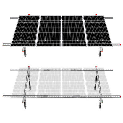 Soportes de montaje de panel solar de varias piezas ajustables para 1 - 4 piezas de paneles solares - Soportes de montaje - eco - worthy - es
