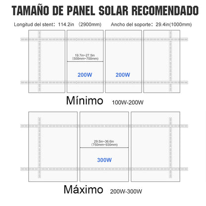 Soportes de montaje de panel solar de varias piezas ajustables para 1 - 4 piezas de paneles solares - Soportes de montaje - eco - worthy - es