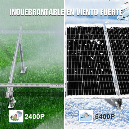 Soportes de montaje de panel solar de varias piezas ajustables para 1 - 4 piezas de paneles solares - Soportes de montaje - eco - worthy - es